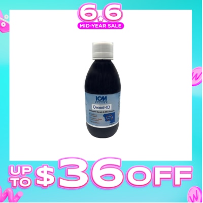 ICM PHARMA - Orasol-Id Antiseptic Gargle And Mouthwash (Contains Povidone Iodine) 240ml (Expiry: Nov`2026)