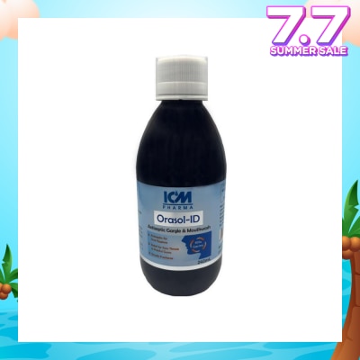 ICM PHARMA Orasol-Id Antiseptic Gargle And Mouthwash (Contains Povidone Iodine) 240ml