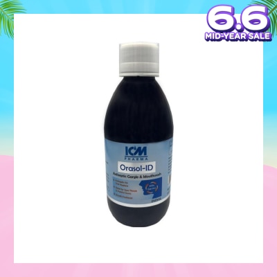ICM PHARMA Orasol-Id Antiseptic Gargle And Mouthwash (Contains Povidone Iodine) 240ml