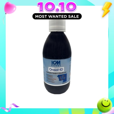 ICM PHARMA Orasol Id Antiseptic Gargle And Mouthwash (Contains Povidone Iodine) 240ml image