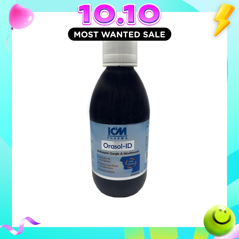 Orasol Id Antiseptic Gargle And Mouthwash (Contains Povidone Iodine) 240ml image