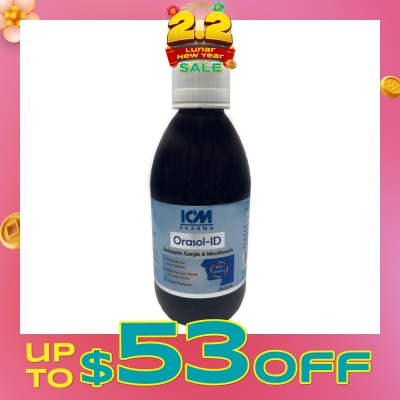 ICM PHARMA Orasol-Id Antiseptic Gargle And Mouthwash (Contains Povidone Iodine) 240ml