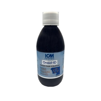 ICM PHARMA Orasol-Id Antiseptic Gargle And Mouthwash (Contains Povidone Iodine) 240ml