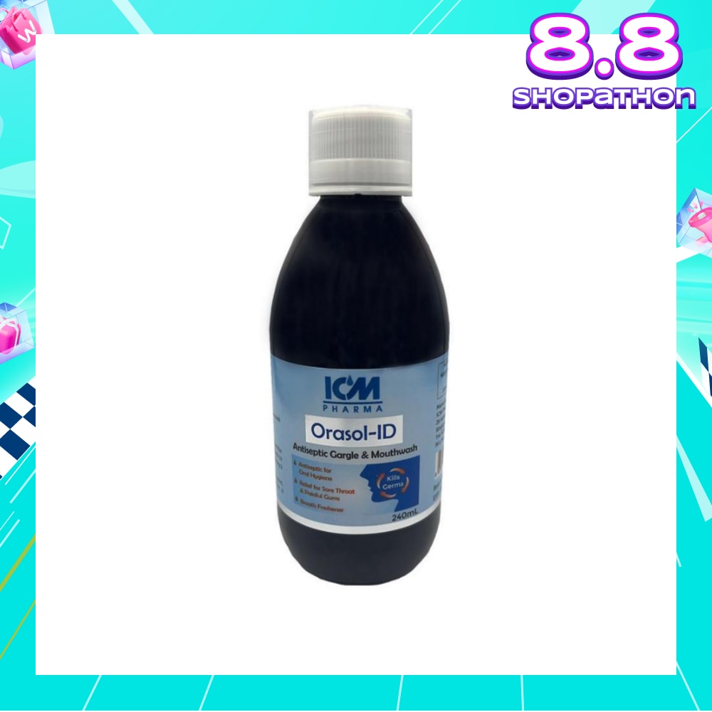 Orasol-Id Antiseptic Gargle And Mouthwash (Contains Povidone Iodine) 240ml