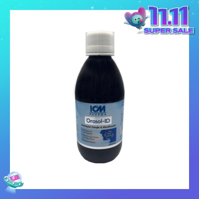 ICM PHARMA Orasol-Id Antiseptic Gargle And Mouthwash (Contains Povidone Iodine) 240ml