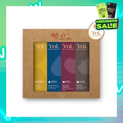 YnL YnL Aromatherapy Medicated Oil 10ml Gift Packset (Energy: Sea Spray + Fresh: Bergamot & Lime + Lush: Patchouli & Cedarwood + Calm: Magnolia)