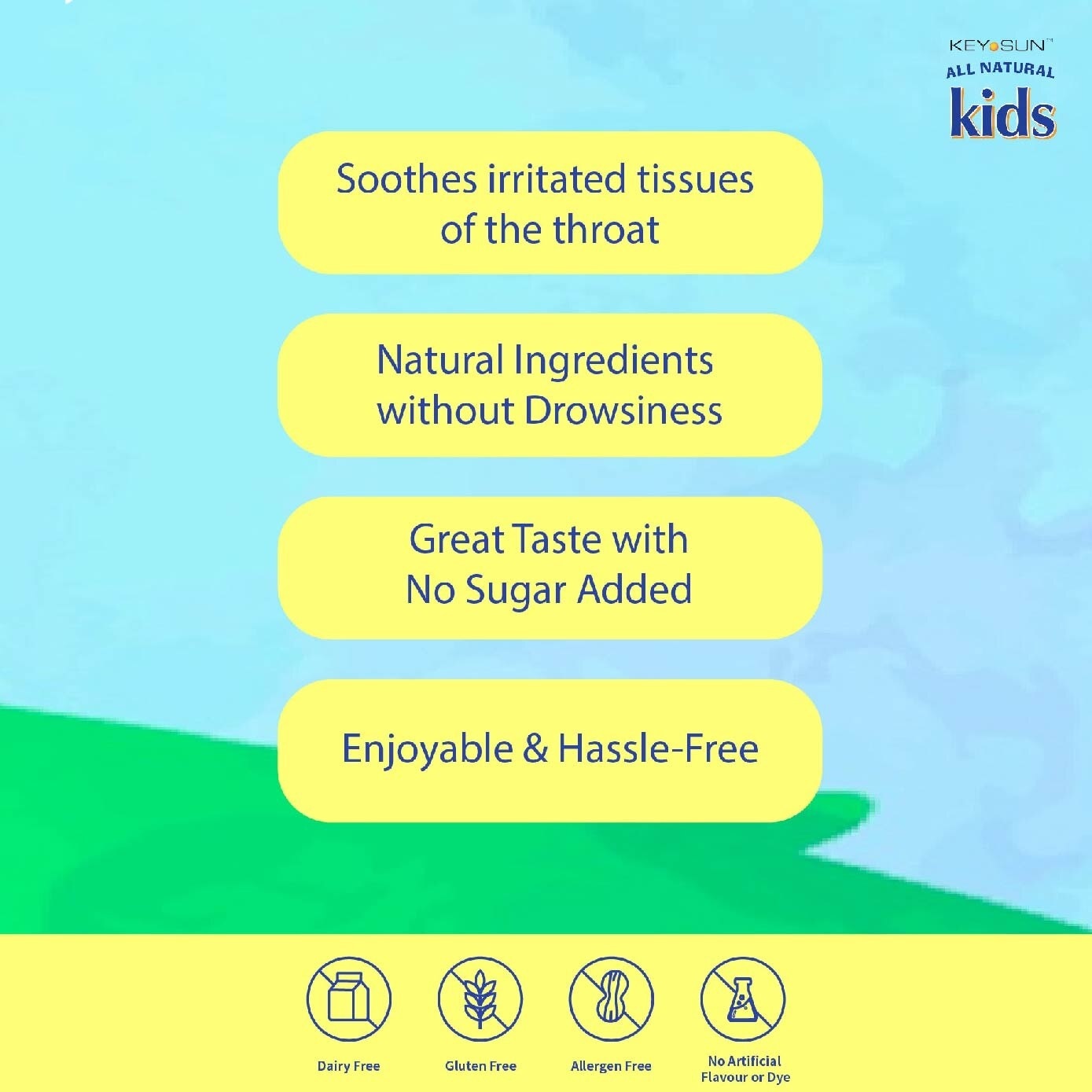 All Natural Kids Lozenges for Kids Pine-Lime (Individually Packed + For Temporary Relief of Cold & Runny Nose + Suitable for Age 5 & Up) 10s