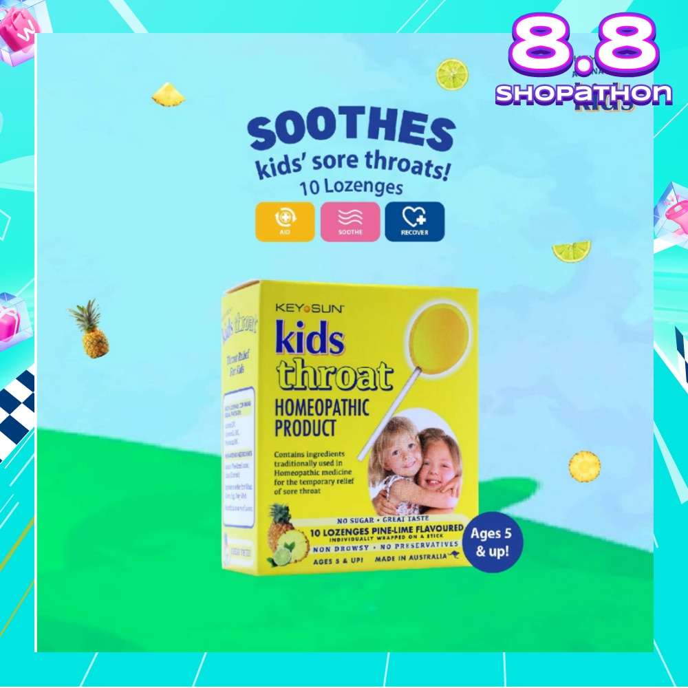 All Natural Kids Lozenges for Kids Pine-Lime (Individually Packed + Suitable for Age 5 & Up) 10s (Expiry: Feb`2026)