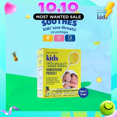KEY SUN All Natural Kids Lozenges for Kids Pine Lime (Individually Packed + Suitable for Age 5 & Up) 10s image