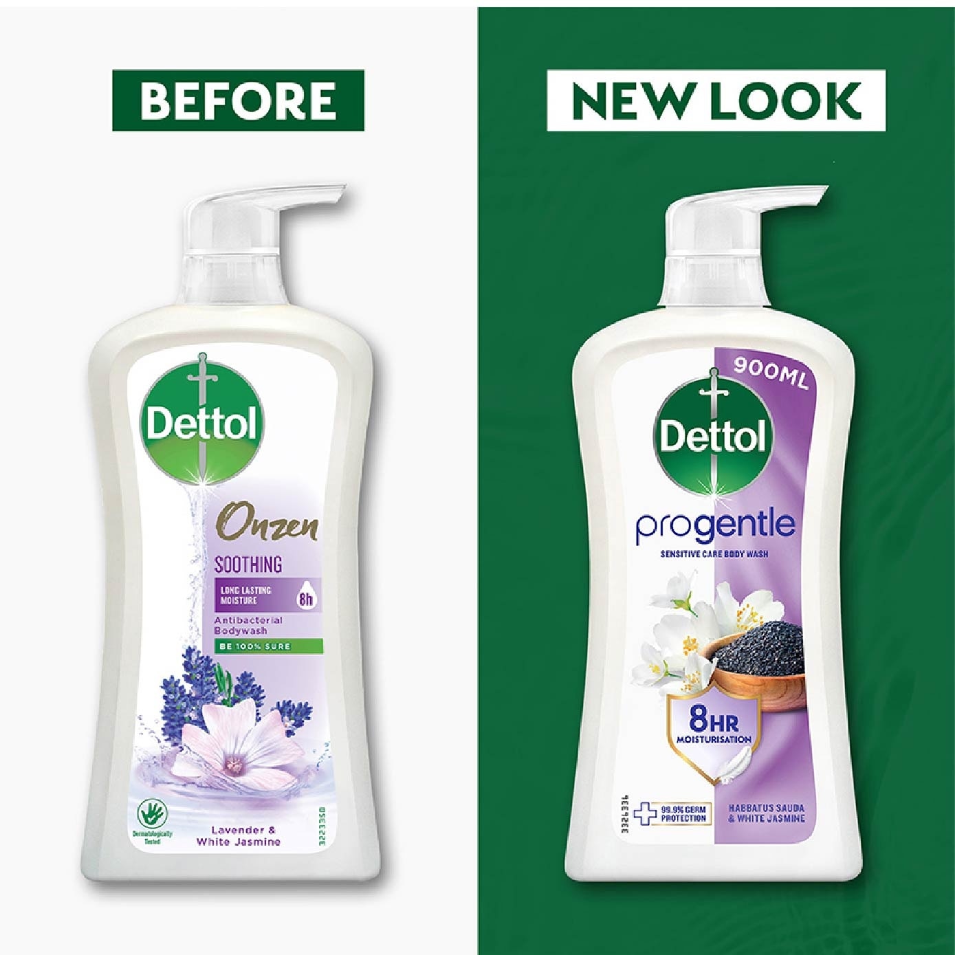 Onzen Soothing Body Wash Lavender & White Jasmine (99.9% Germ Protection + Healthy & Glowing Skin) 900g