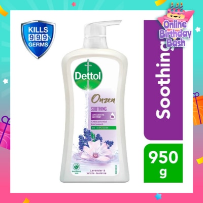 DETTOL Onzen Soothing Body Wash Lavender & White Jasmine 950g (8 Hour Long Lasting Moisturisation)