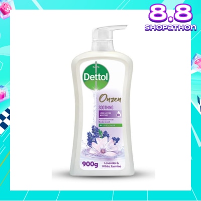 DETTOL Onzen Soothing Body Wash Lavender & White Jasmine (99.9% Germ Protection + Healthy & Glowing Skin) 900g