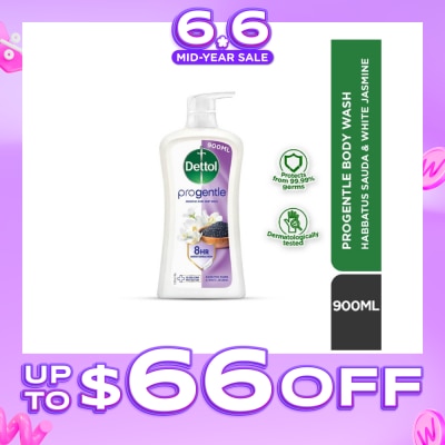 DETTOL - Progentle Habbatus Sauda & White Jasmine Body Wash 900ml