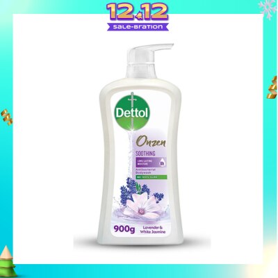 DETTOL Onzen Soothing Body Wash Lavender & White Jasmine (99.9% Germ Protection + Healthy & Glowing Skin) 900g