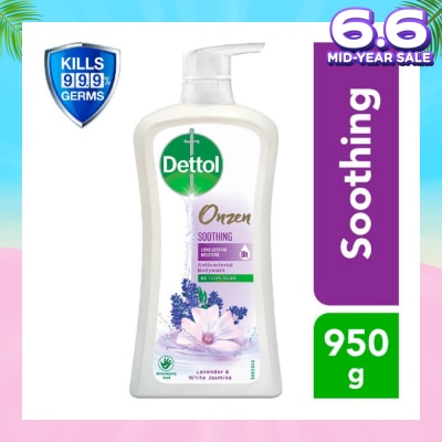 DETTOL Onzen Soothing Body Wash Lavender & White Jasmine 950g (8 Hour Long Lasting Moisturisation)