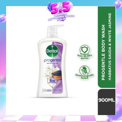DETTOL - Progentle Habbatus Sauda & White Jasmine Body Wash 900ml