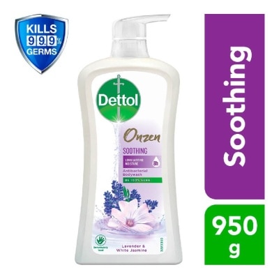 DETTOL Onzen Soothing Body Wash Lavender & White Jasmine 950g (8 Hour Long Lasting Moisturisation)