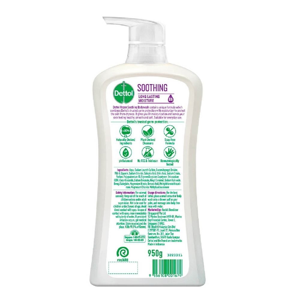 Onzen Soothing Body Wash Lavender & White Jasmine 950g (8 Hour Long Lasting Moisturisation)