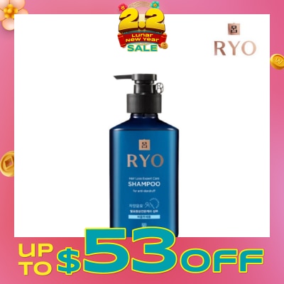 RYO Hair Loss Expert Care Shampoo For Anti Dandruff (With Ginseng Extract + Strengthen Scalp Barrier) 400ml