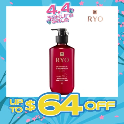 RYO - Hair Loss Expert Care Shampoo For Weak Hair (With Ginseng Extract + Strengthen Weakened Hair from Roots) 400ml (Expiry: Sep`2026)