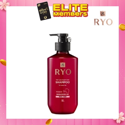 RYO Hair Loss Expert Care Shampoo For Weak Hair (With Ginseng Extract + Strengthen Weakened Hair from Roots) 400ml (Expiry: Sep`2026)