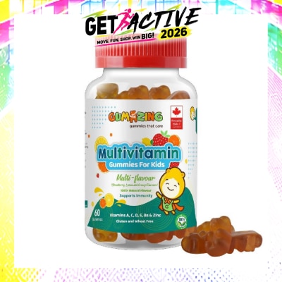 GUMAZING - Kids Daily Multivitamin Gummy 30 Day Supply (Vitamins A, C, D, E, Bs + Zinc for Immune Support) 60s image