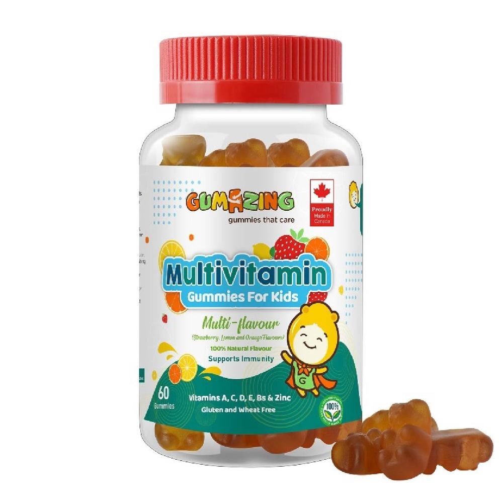 Kids Daily Multivitamin Gummy 30 Day Supply (Vitamins A, C, D, E, Bs + Zinc for Immune Support) 60s