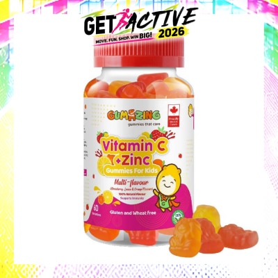 GUMAZING - Kids Daily Gummy Vitamins C + Zinc 30 Day Supply (For Immune Support) 60s image