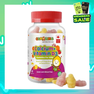 GUMAZING Kids Daily Vitamin Gummy 30 Day Supply (Calcium + Vitamin D3 for Bone and Immune Health) 60s
