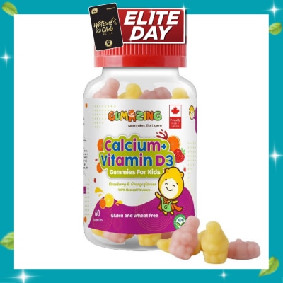 GUMAZING Kids Daily Vitamin Gummy 30 Day Supply (Calcium + Vitamin D3 for Bone and Immune Health) 60s image