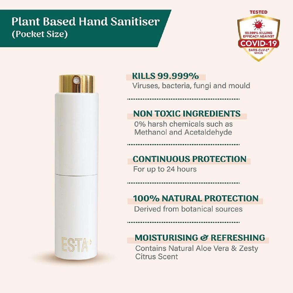 Pearl White Pocket Hand Sanitiser (Kill 99.99% Of Viruses , Gentle & Moisturising Formula) 15ml