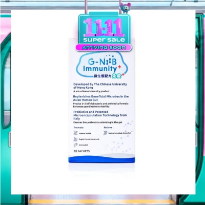 G NIIB Immunity+ Probiotics And Prebiotics Sachet (Resolve Gut Dysbiosis + Restore Immunity) 28s image