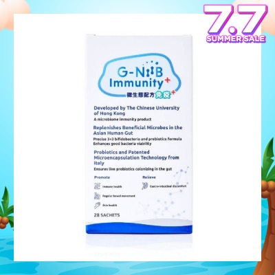 G NIIB Immunity+ Probiotics And Prebiotics Sachet (Resolve Gut Dysbiosis + Restore Immunity) 28s