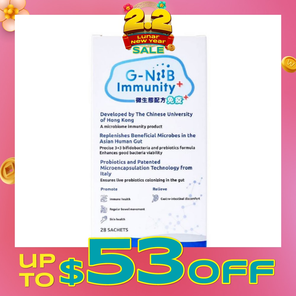 Immunity+ Probiotics And Prebiotics Sachet (Resolve Gut Dysbiosis + Restore Immunity) 28s