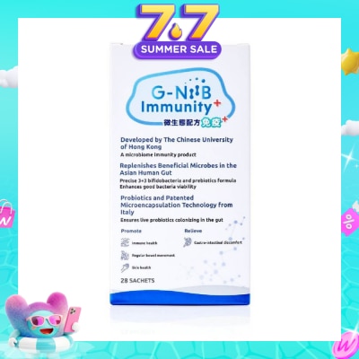 G NIIB - Immunity+ Probiotics And Prebiotics Sachet (Resolve Gut Dysbiosis + Restore Immunity) 28s