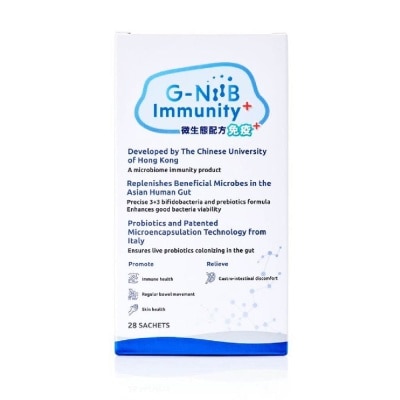 G NIIB Immunity+ Probiotics And Prebiotics Sachet (Resolve Gut Dysbiosis + Restore Immunity) 28s