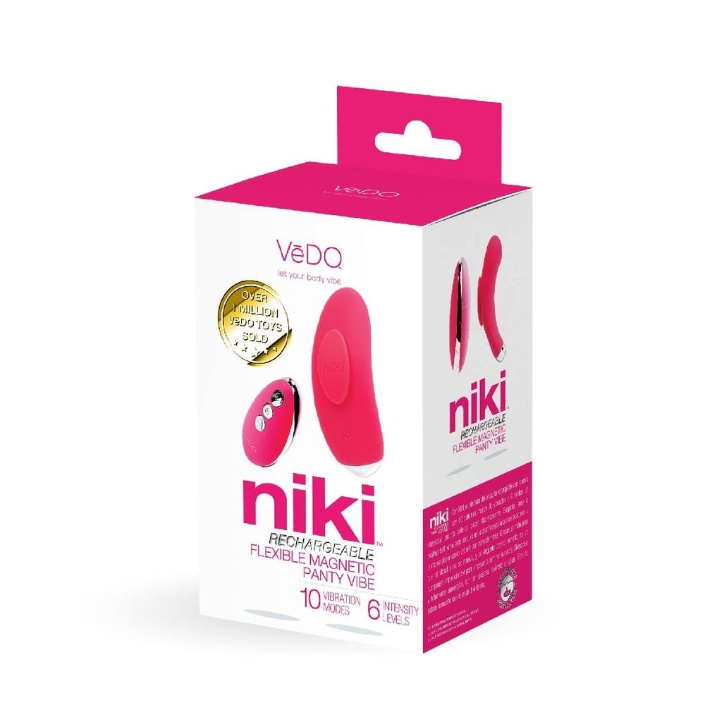 Niki Rechargeable Panty Vibe (Foxy Pink) Rechargeable Flexible Magnetic Panty Vibe With Remote Control 1s