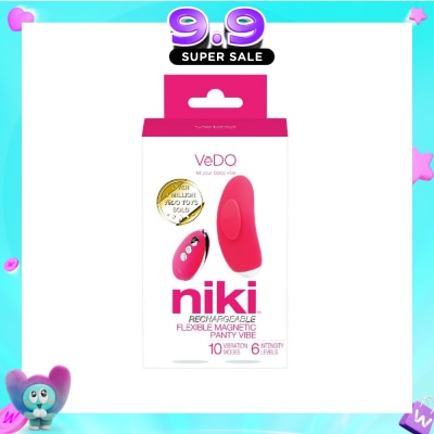 VEDO - Niki Rechargeable Panty Vibe (Foxy Pink) Rechargeable Flexible Magnetic Panty Vibe With Remote Control 1s image