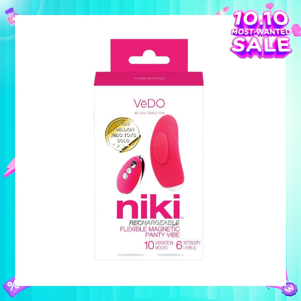 Niki Rechargeable Panty Vibe (Foxy Pink) Rechargeable Flexible Magnetic Panty Vibe With Remote Control 1s