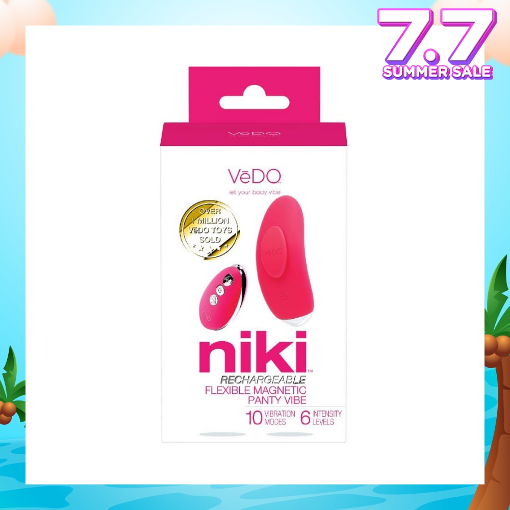 Niki Rechargeable Panty Vibe (Foxy Pink) Rechargeable Flexible Magnetic Panty Vibe With Remote Control 1s