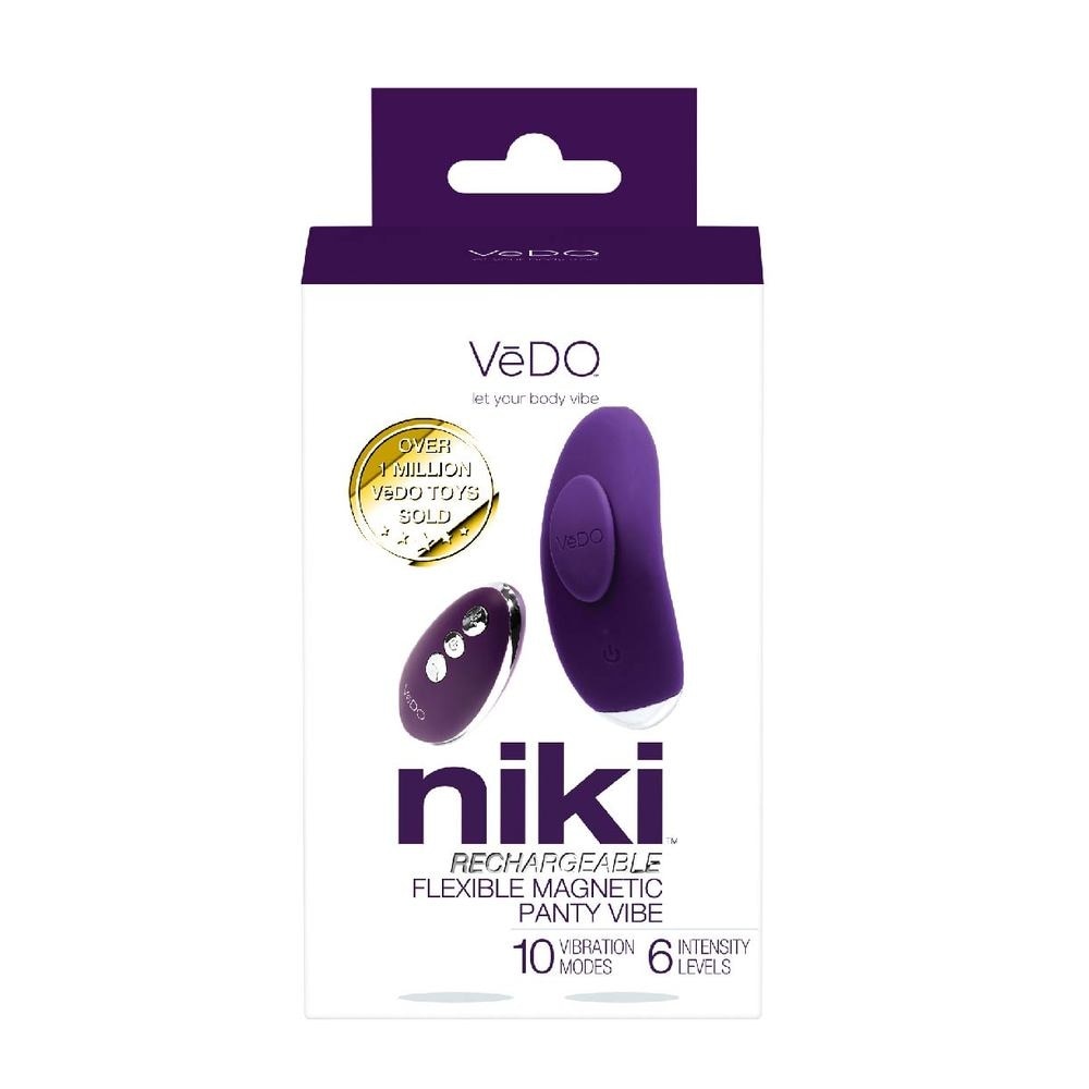 Niki Rechargeable Panty Vibe (Deep Purple) Rechargeable Flexible Magnetic Panty Vibe With Remote Control 1s