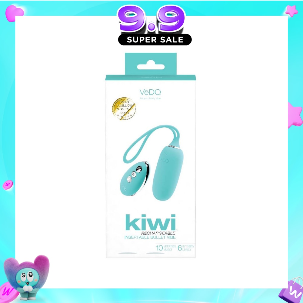 Kiwi Tease Me Turquoise Rechargeable Insertable Bullet Vibe With Multi Vibrating Modes (With Remote Control Included) 1s image