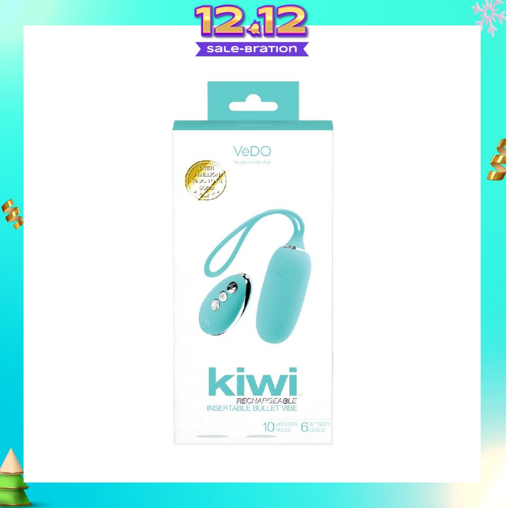 Kiwi Tease Me Turquoise Rechargeable Insertable Bullet Vibe With Multi Vibrating Modes (With Remote Control Included) 1s