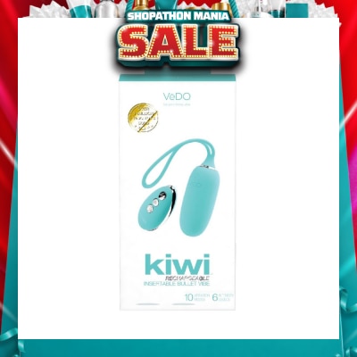 VEDO - Kiwi Tease Me Turquoise Rechargeable Insertable Bullet Vibe With Multi Vibrating Modes (With Remote Control Included) 1s