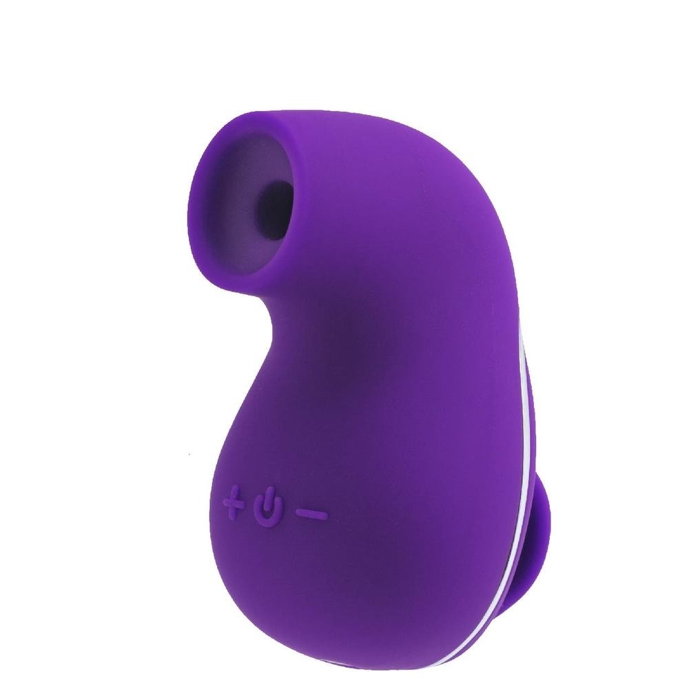 Suki Rechargeable Silicone Sonic Vibe With Multi Vibrating Modes (Deep Purple) (Clitoral Stimulator) 1s