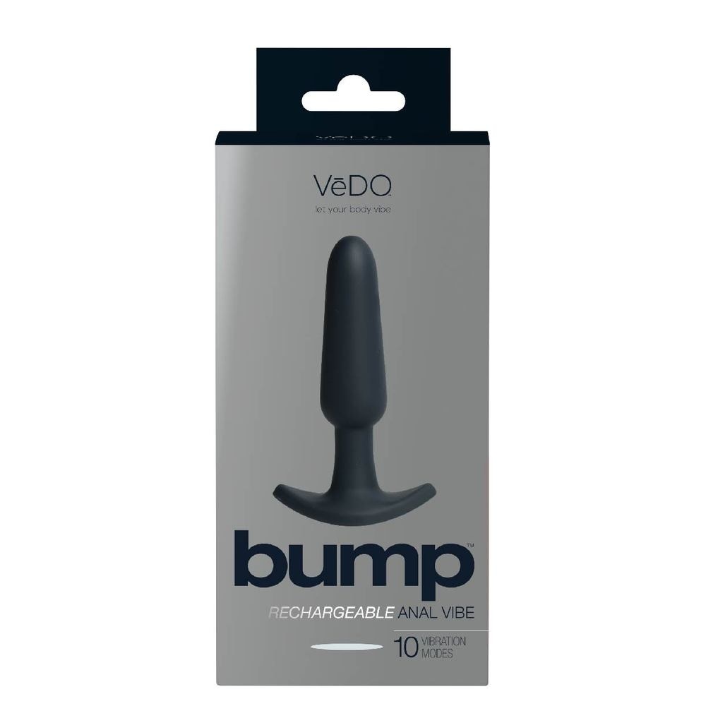 Just Black Silicone Bump Rechargeable Anal Vibe With Powerful Motor & Multi Supercharged Vibrating Modes 1s