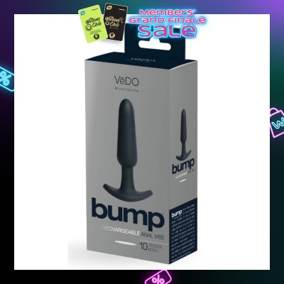 VEDO Just Black Silicone Bump Rechargeable Anal Vibe With Powerful Motor & Multi Supercharged Vibrating Modes 1s