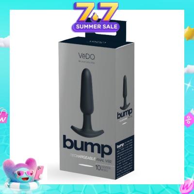 VEDO - Just Black Silicone Bump Rechargeable Anal Vibe With Powerful Motor & Multi Supercharged Vibrating Modes 1s