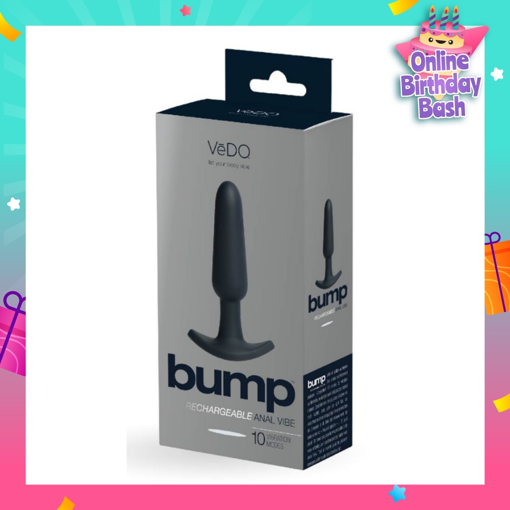 Just Black Silicone Bump Rechargeable Anal Vibe With Powerful Motor & Multi Supercharged Vibrating Modes 1s