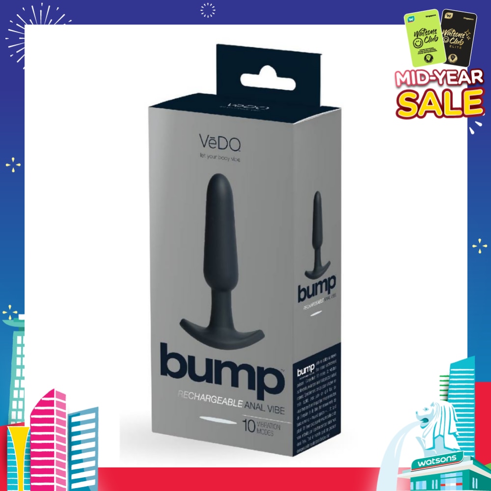 Just Black Silicone Bump Rechargeable Anal Vibe With Powerful Motor & Multi Supercharged Vibrating Modes 1s